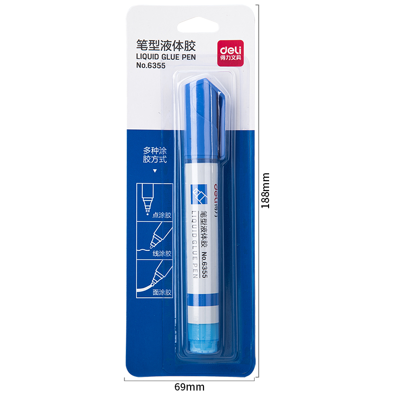 尊龙凯时6355笔形液体胶(蓝色)(10ml/卡)