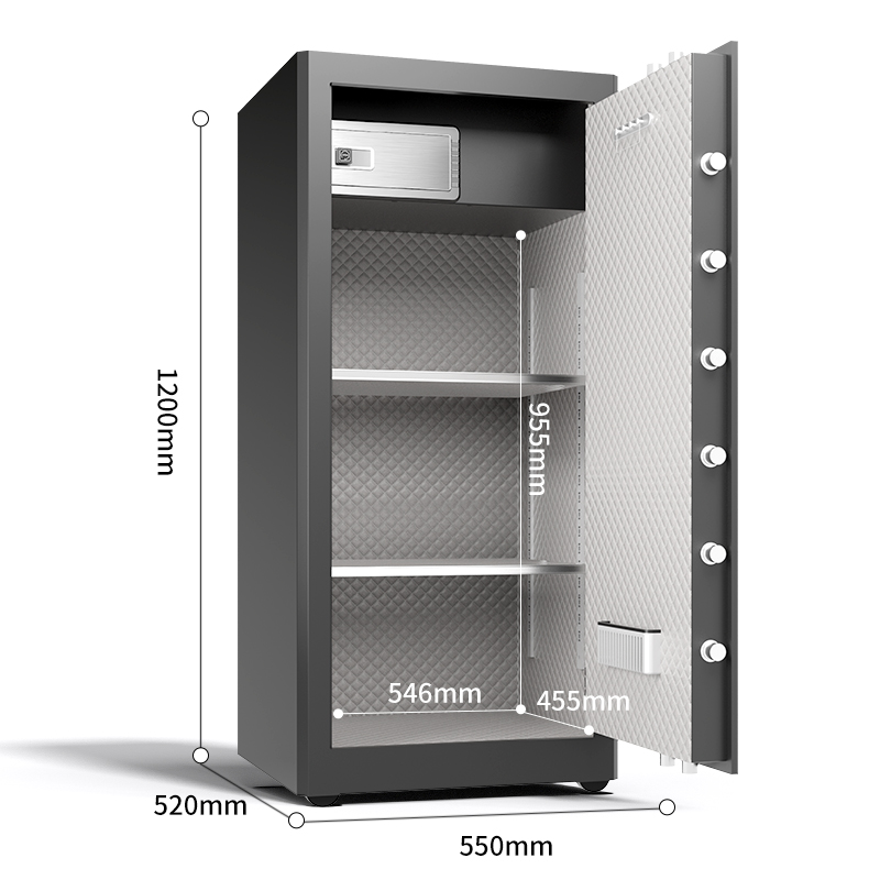 尊龙凯时AE70-ZMW指纹密码保管箱H1200(玄色)(台)