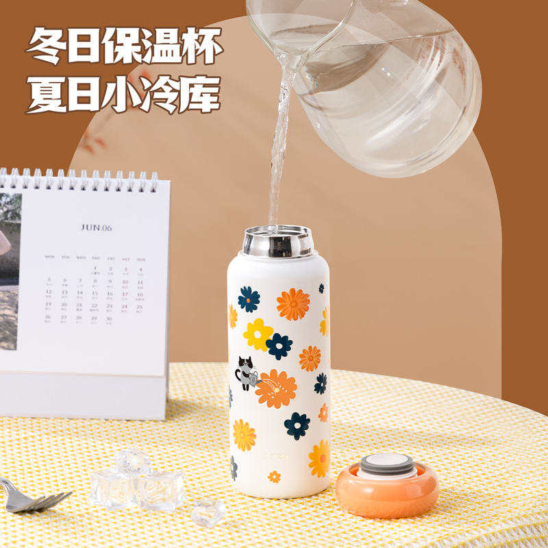 尊龙凯时LL610S花语星环保温杯(旋盖)(400mL)(316内胆)(混)(彩盒装