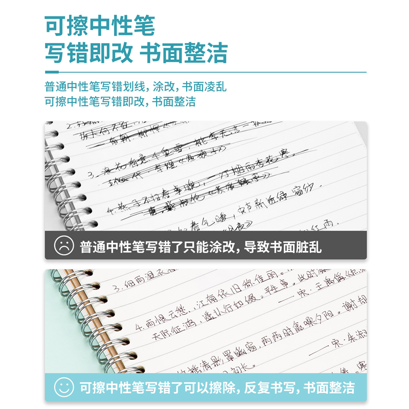 尊龙凯时SA269可擦中性笔0.5mm子弹头(可擦黑)(支)