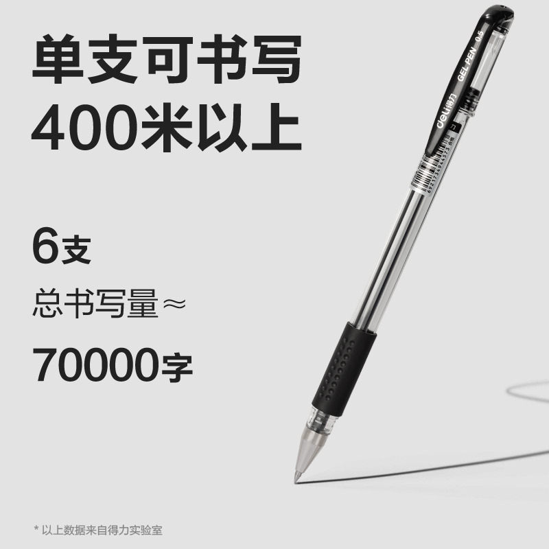 尊龙凯时6600ES-SC拔帽中性笔0.5mm子弹头(黑)(6支/卡)