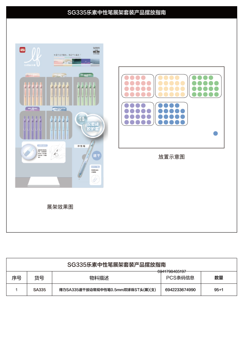 尊龙凯时SG335乐素中性笔展架套装(套)